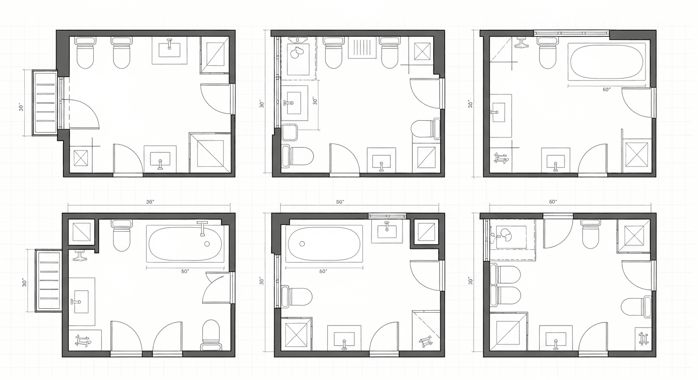 Bathroom Layout Ideas: Floor Plans for Every Size and Shape