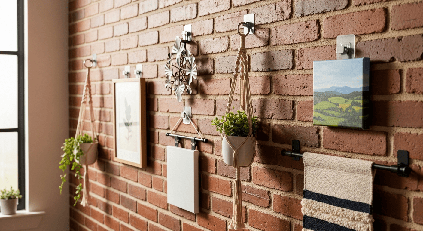 How to Hang Decor on Brick Walls: 5 Safe Methods Without Drilling