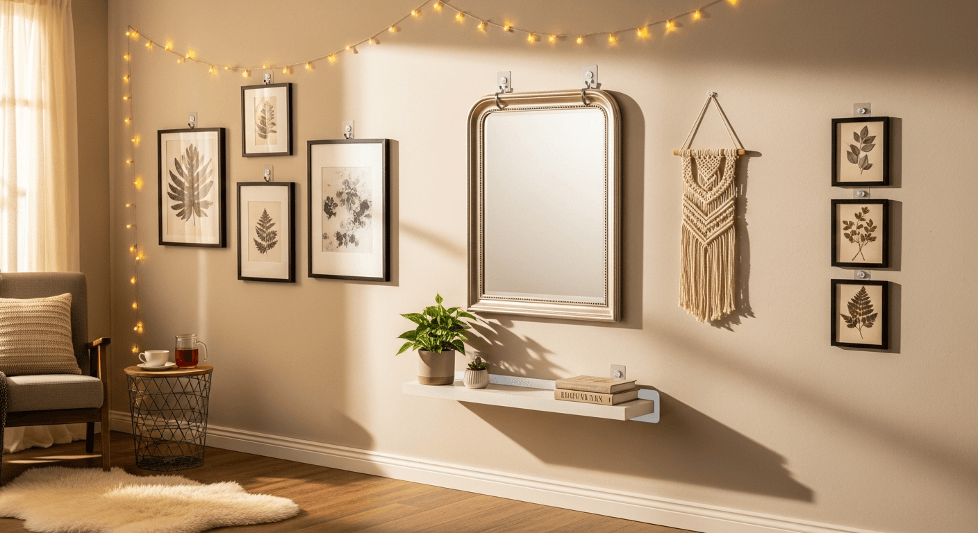 How to Hang Wall Decor Without Nails: 8 Proven Damage-Free Methods