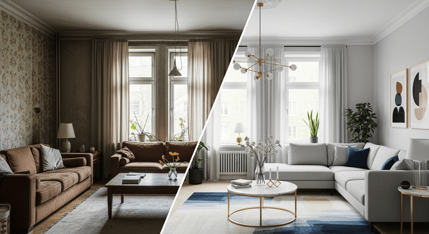 How to Redesign a Room with AI: 20 Stunning Before and After Examples