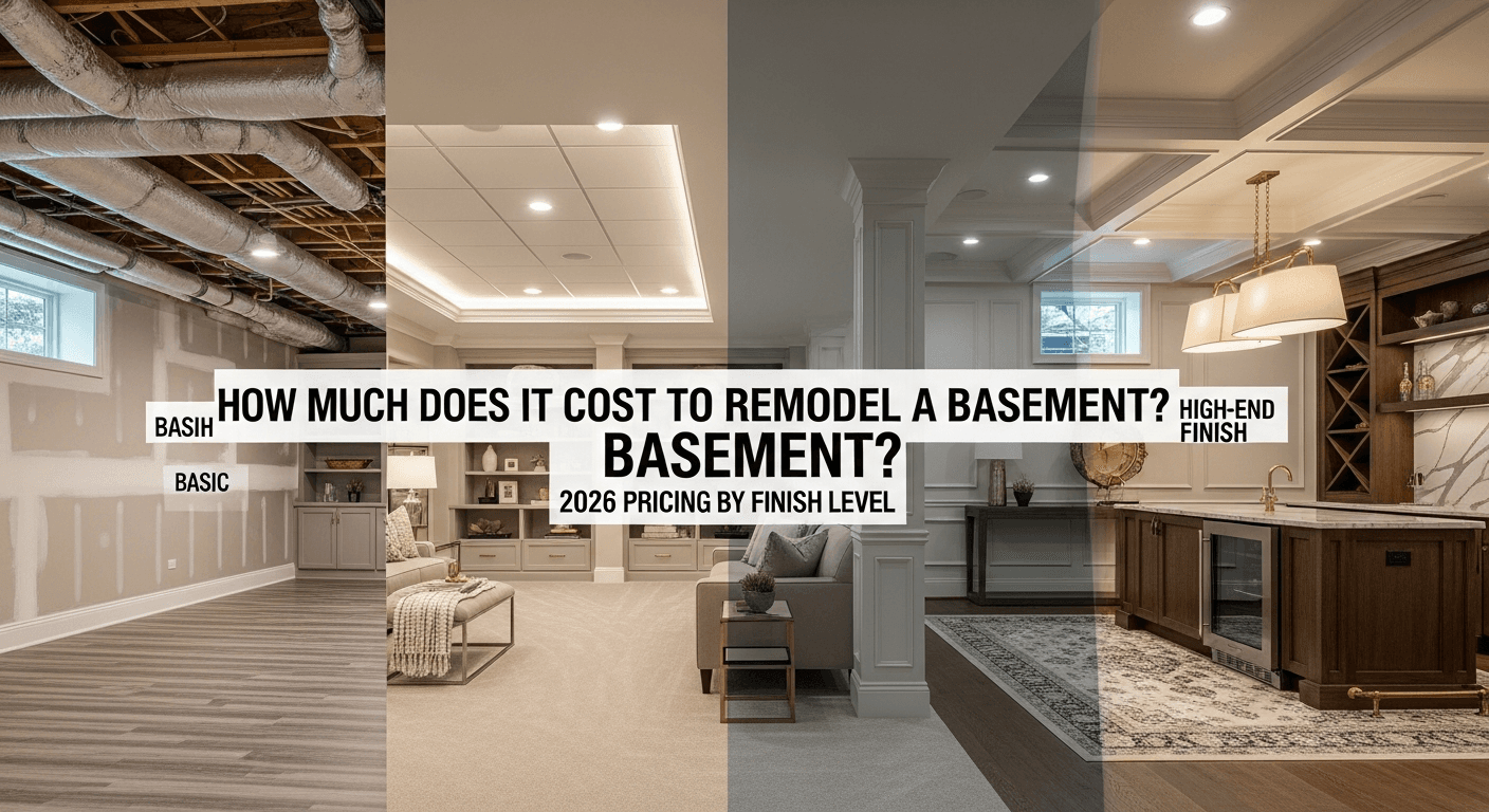 How Much Does It Cost to Remodel a Basement? 2026 Pricing by Finish Level