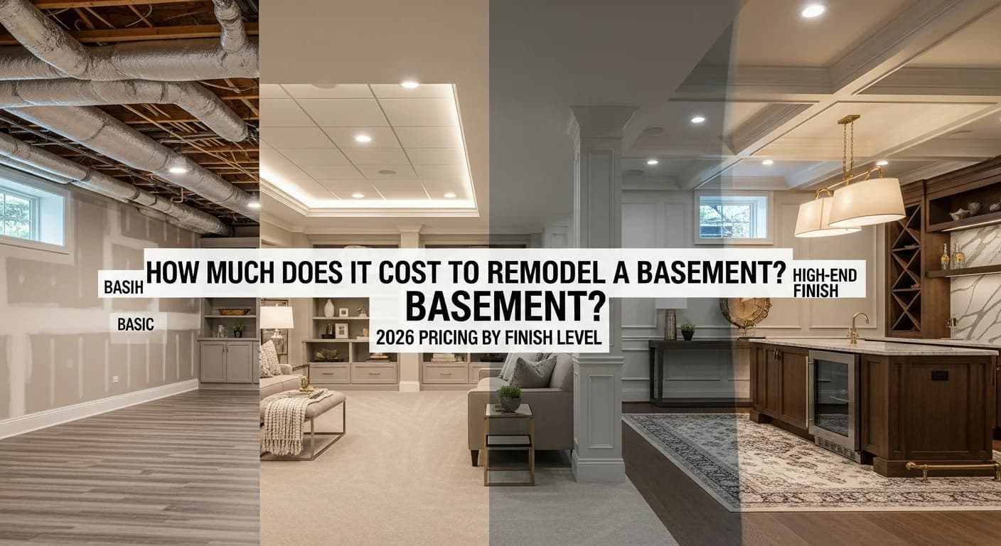 How Much Does It Cost to Remodel a Basement? 2026 Pricing by Finish Level