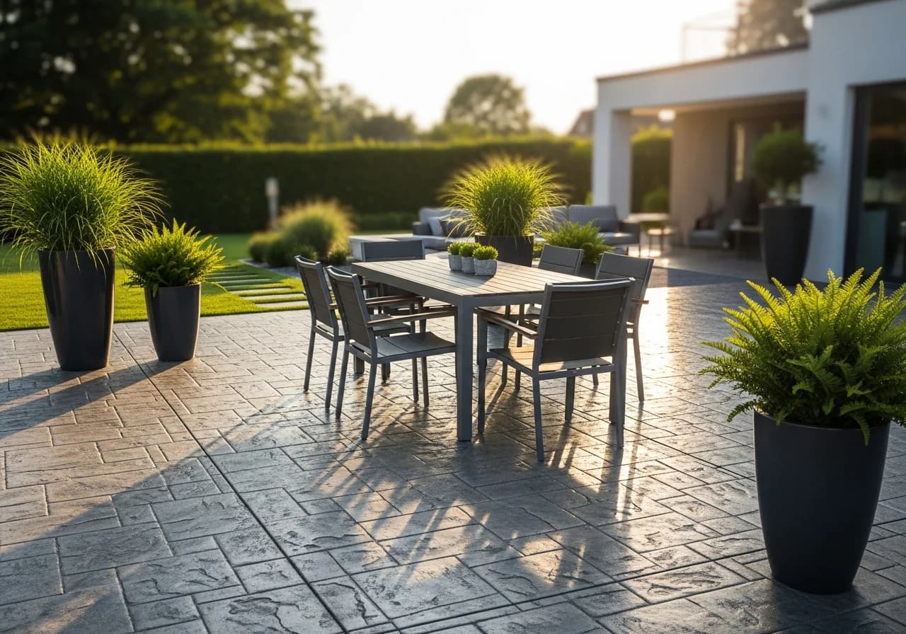 Minimalist Concrete Patio