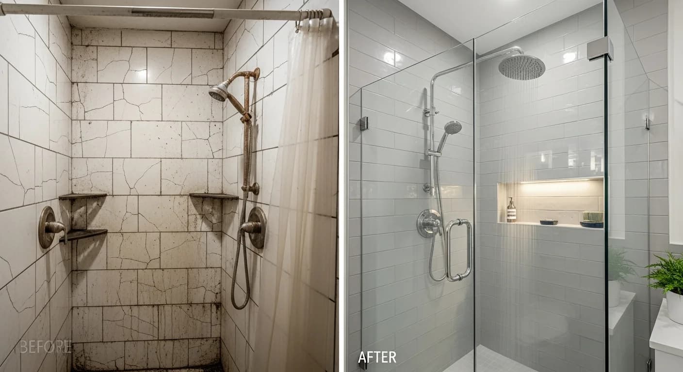 Tub-to-Shower Conversion