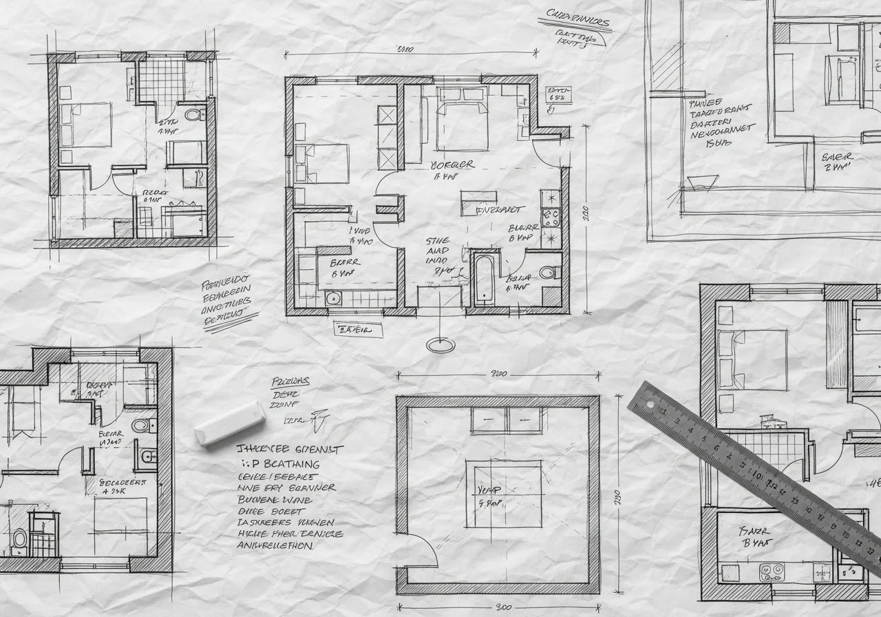 Empty room before floor plan creation — unmeasured space with no layout