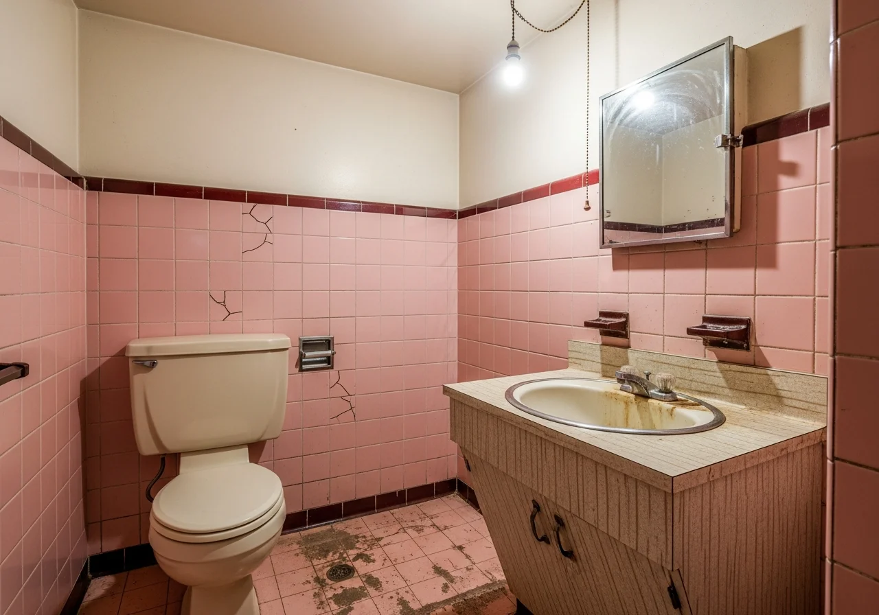 bathroom before Spa transformation