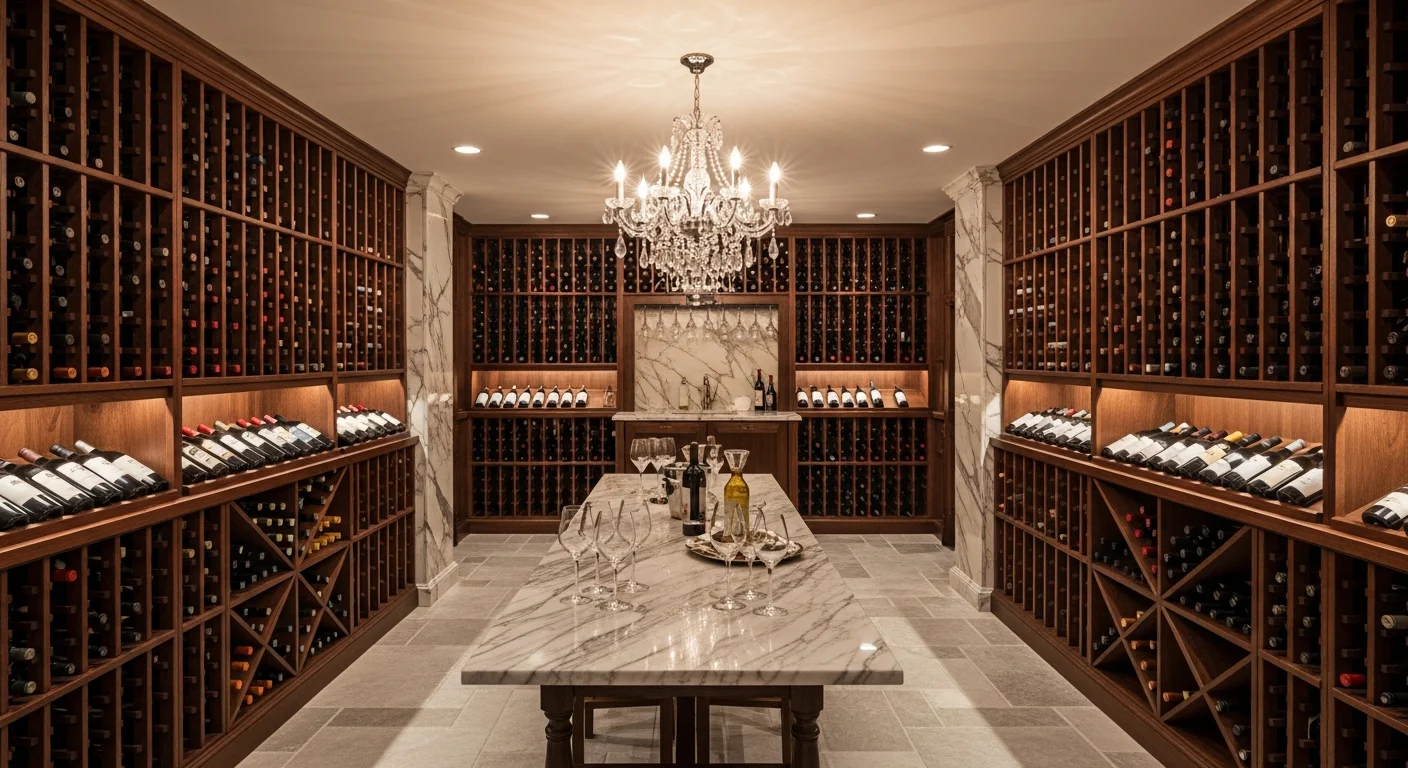 Elegant basement design by Vintage E.