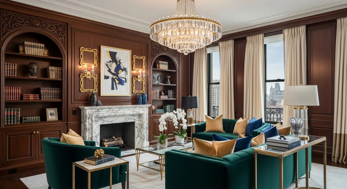 Luxury living room design by Diamond L.