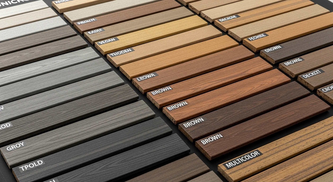 Composite decking color and texture options