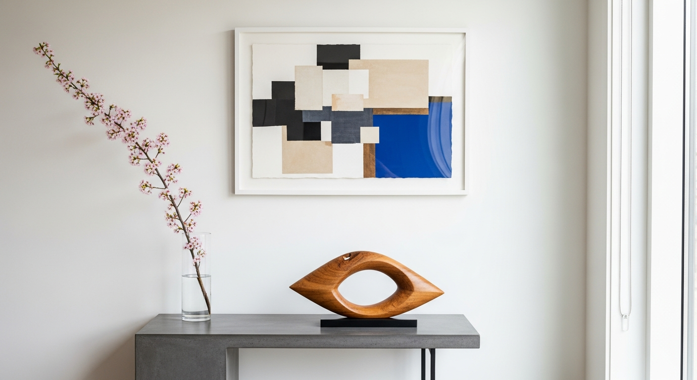 Minimalist decor details with quality materials and textures