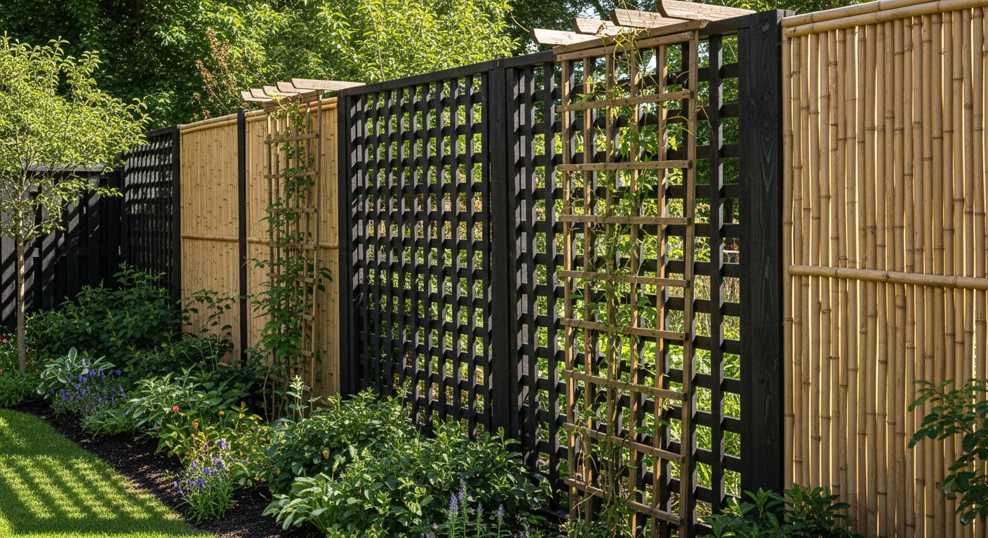 Various fencing and screen options for outdoor privacy