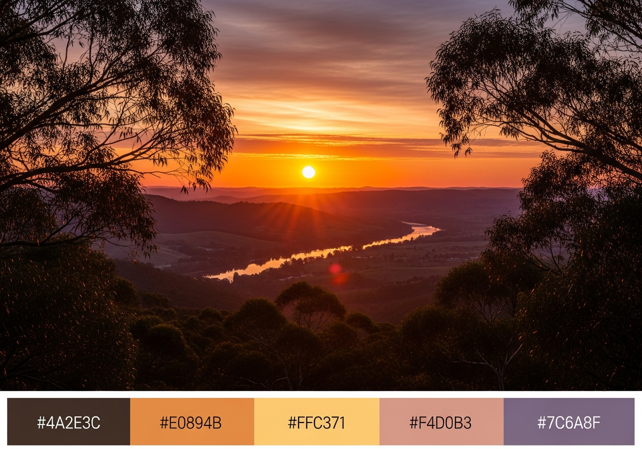 Color histogram analysis of a room interior photo showing dominant color clusters