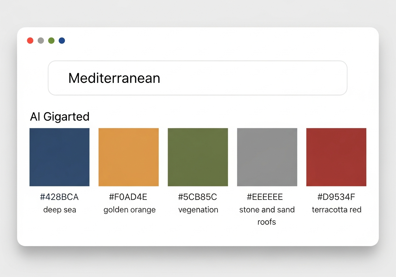 Name-based color palette applied to a nursery interior design with soft coordinated tones