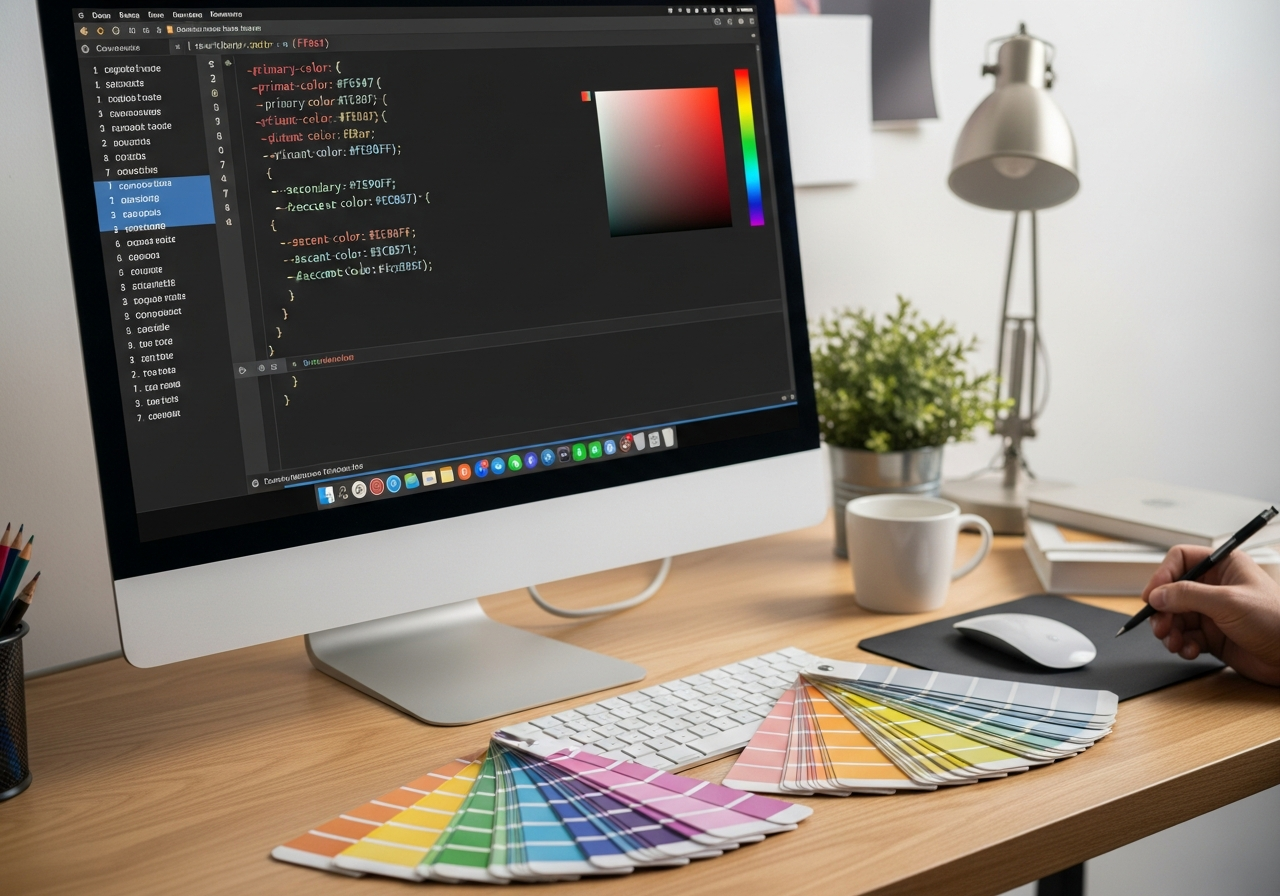 Free hex palette tools showing the same starting color expanded into different harmony types