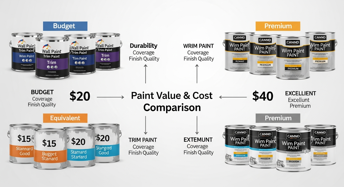 Cost per year analysis comparing paint value across brands