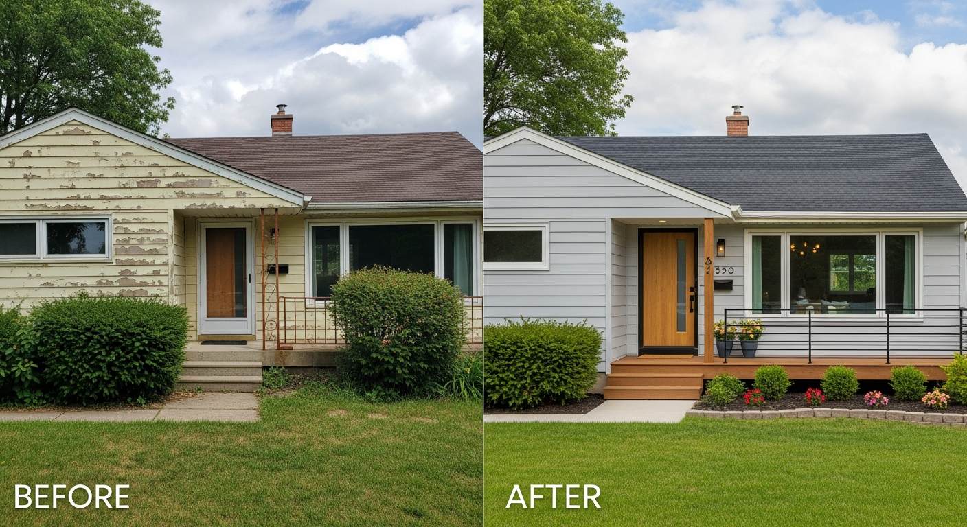 Ranch House Exterior Makeover | AI Design Ideas | HanoDecor