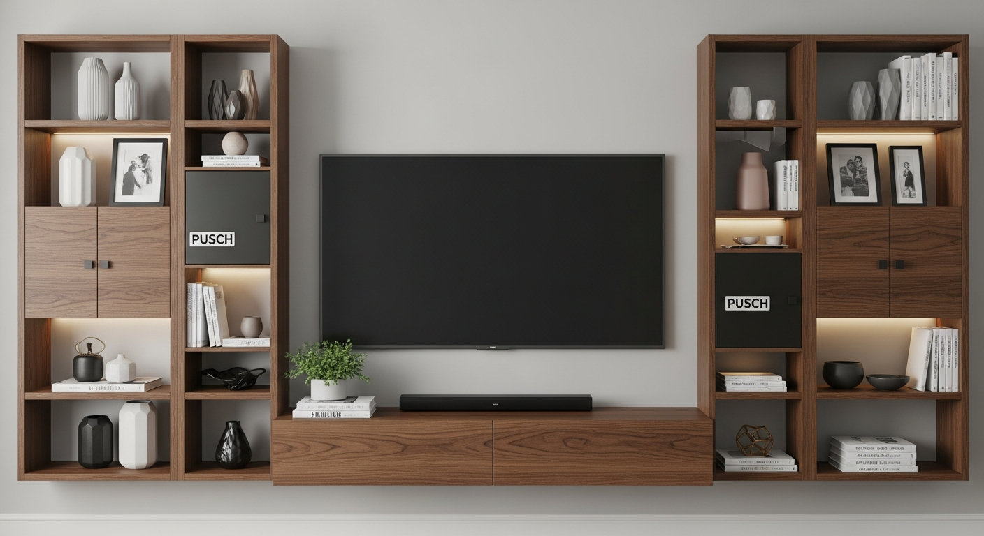 Three different TV mounting approaches: wall-mounted, above fireplace, and on console